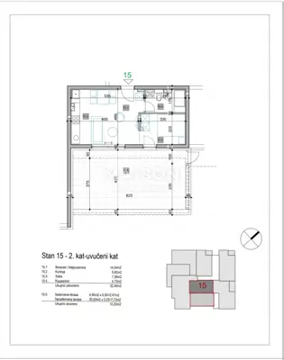 Apartment, Novi Zagreb - Zapad, 2 rooms and terrace - 6