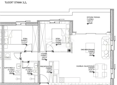 Wohnung zum Kauf in Cres, 101,4 m² - 2