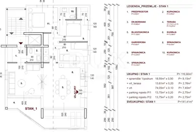 Wohnung 141,4 m², Petrčane - Punta Skala, Meerblick - 9