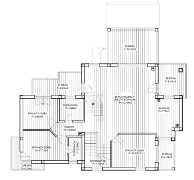 Penthouse 155 m², Murter - sea view and 6 terraces - 23