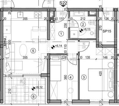 Wohnung 55 m², Monvidal - 2 Schlafzimmer und Terrasse - 9