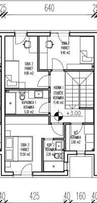 Centar, Maisonettewohnung in modernem Komplex, 115 m² - 9