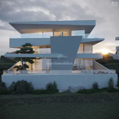 Vila 420 m², Labin - panoramski pogled na more