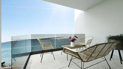 Verkauf, Pag, Mandre, Neubau, 2-Zimmer, 1. Reihe zum Meer, Parkplatz