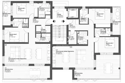 Apartment 98.6 m², Tribunj - sea view and two terraces - 12