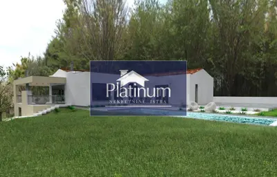 Gračišće, land 2,000 m² with house and pool project - 7