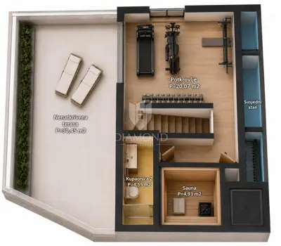 Apartment 116 m², Rovinj - duplex, loggia and terrace - 3