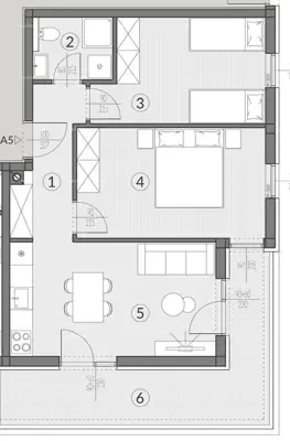 Wohnung A5, Šikići, Pula - Erdgeschoss und überdachte Terrasse - 8