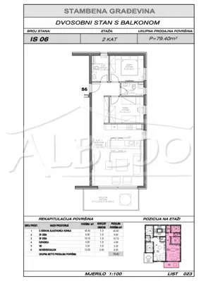 Apartment 79.4 m², Podgora - 2 bedrooms, balcony 12 m² - 10