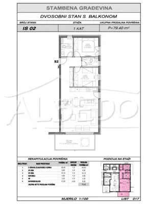 Apartment 79.4 m², Podgora - 2 bedrooms, balcony 12 m² - 11
