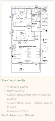 Rijeka, viškovo - moderna novogradnja 2s+db - 3
