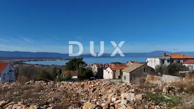 INSEL KRK, MALINSKA - Investitionsgrundstück mit wunderschönem Blick