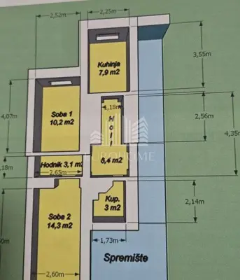 Stan, Donji grad, 2 sobe i terasa u mirnom dvorištu - 13