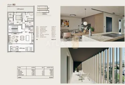 Stan 103 m², Kraljevica - 30 m od mora, dvije lođe - 12