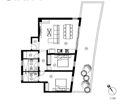 Apartment 87 m², Jezera on Murter, garden and parking space - 2