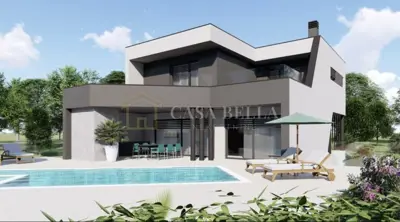 Barban, Baugrundstück mit fertigem Projekt von 655 m²!