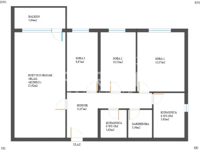 Stan 87 m², Špansko, lift i balkon - 17