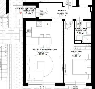 Wohnung 80 m², Lozica - 2 Schlafzimmer und 2 Badezimmer - 8