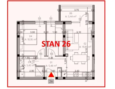 Wohnung 54 m², Pula Monvidal, Neubau mit Loggia - 5