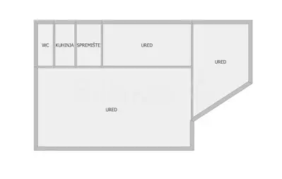 Gewerbefläche 58 m², Jarun - Büroraum im Erdgeschoss - 4