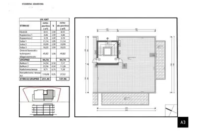 Tar – Vabriga | Moderan dvoetažni stan s impresivnom krovnom terasom od 110 m² - 2