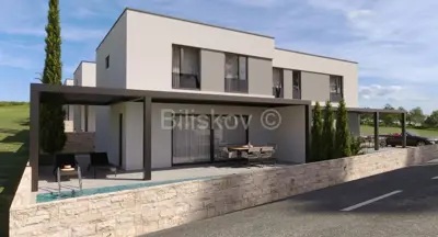 Dvoetažni stan 110 m², Mandre - pogled na more i bazen - 6