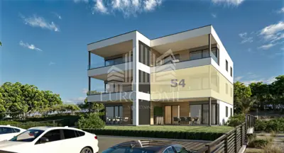 Apartman 77 m², Mandre - 2 spavaće sobe i balkon s pogledom na more