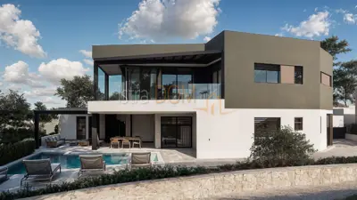 Vila 228,6 m², Vodnjan - bazen i pogled na more - 5