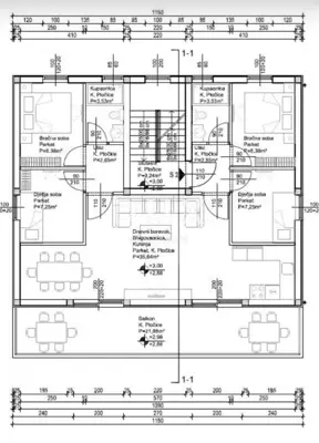 Apartment 105 m², Seline - 4 rooms, terrace - 17