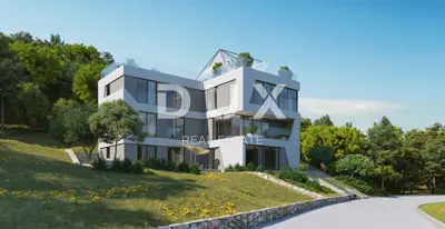 OPATIJA, IČIĆI - građevinsko zemljište 640 m² s građevinskom dozvolom i pogledom na more - 2