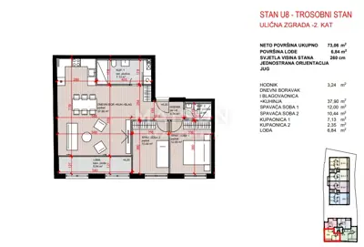 Zagreb, Kvatrić - Stan u visokokvalitetnoj novogradnji 79,90 m²