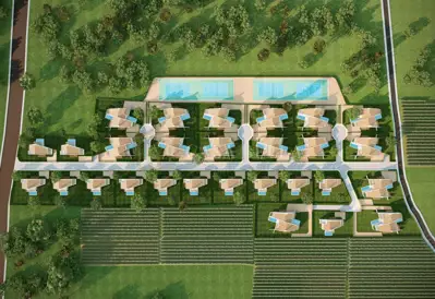 Bauland 30.570 m², Labin - Projekt von Villen mit Pools
