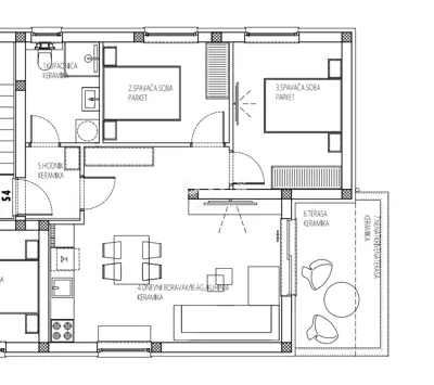 Wohnung 56,4 m², Brodarica - 2 Schlafzimmer und Terrasse - 6