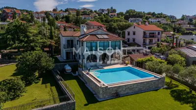 Villa in Rubeši, view of Kvarner and privacy