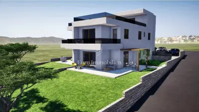 Stan 107,6 m², Tribunj - krovna terasa i pogled na more - 2