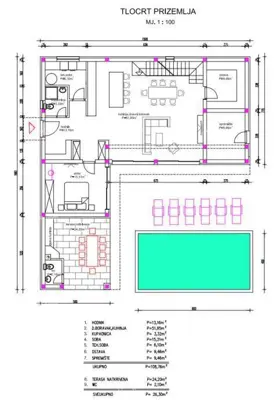 Building land, Rebići, villa project with pool - 14