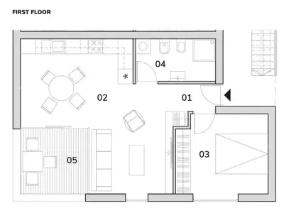 Stan, Lovrečica, 1. kat i krovna terasa 55 m² - 6