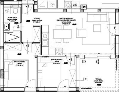 Apartman 68,6 m², Vodice - Stablinac, novogradnja i terasa - 6