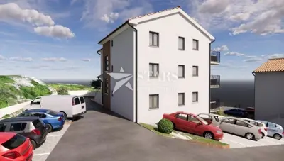 2-room apartment with living room, Kosi - view of Kvarner and balcony - 2
