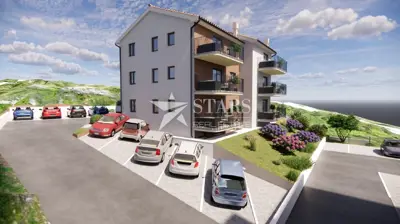 2-room apartment with living room, Kosi - view of Kvarner and balcony - 7