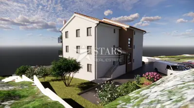 2-room apartment with living room, Kosi - view of Kvarner and balcony - 4
