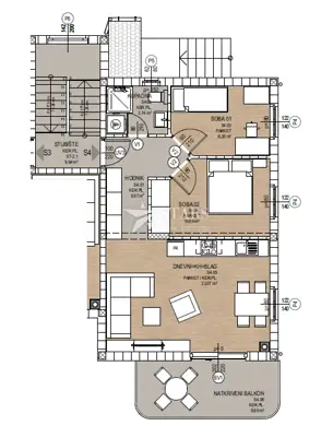2-room apartment with living room, Kosi - view of Kvarner and balcony - 14