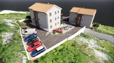 2-room apartment with living room, Kosi - view of Kvarner and balcony - 11