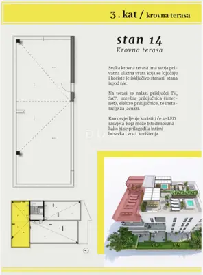 Penthouse 98 m², Okrug Gornji - krovna terasa i garažno mjesto - 11