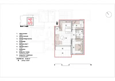Wohnung 66,6 m², Primošten - 2 Zimmer + Wohnzimmer, Terrasse und Meerblick - 14