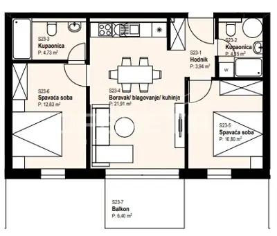 Stan 65 m², Žitnjak - 3 sobe, balkon i parkirno mjesto - 13