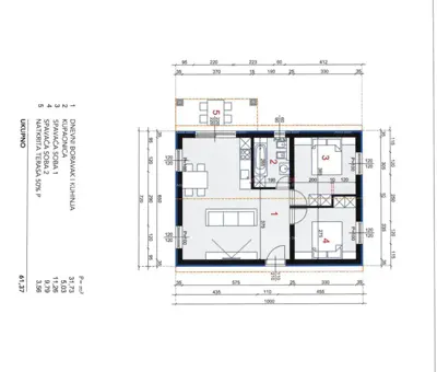 Building plot 351 m², Štokovci, project for a single-story house - 3