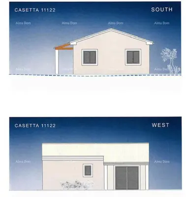 Building plot 351 m², Štokovci, project for a single-story house - 2