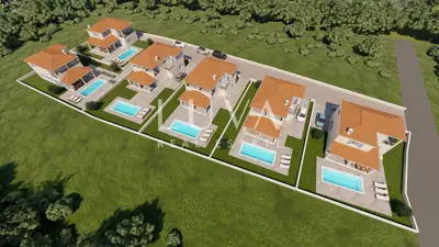 Haus 147 m², Ližnjan - Pool und Terrasse