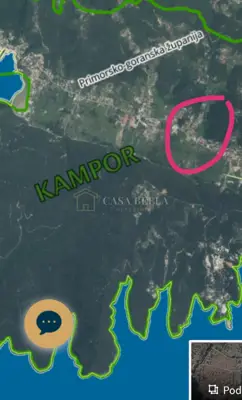 Bauland 636 m², Kampor - Wohnzone